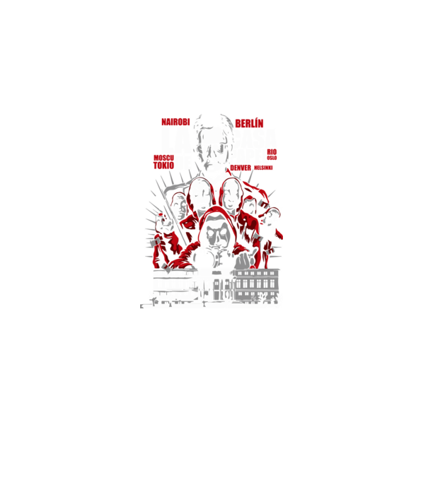 la casa de papel family model negru pe tricou