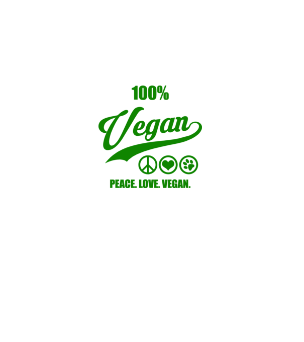 100% vegan model negru pe tricou