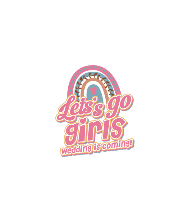 Lets go girls model alb pe tricou