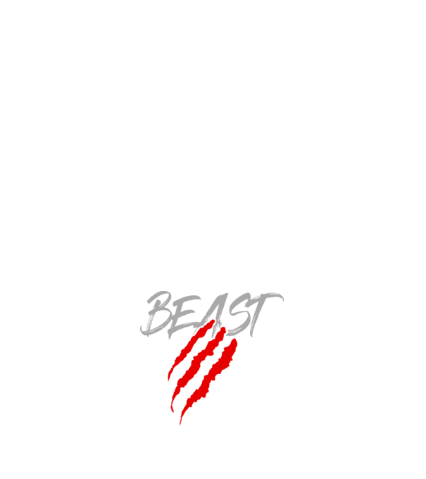 Beast model alb pe tricou