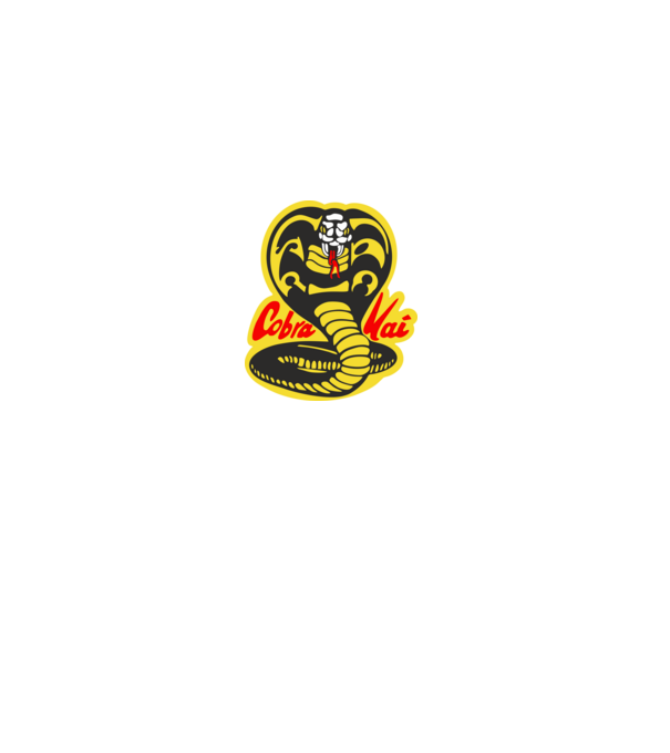 cobra kai logo model negru pe tricou