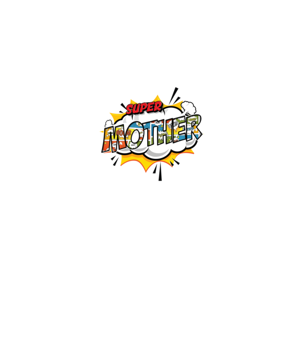 Comic Mother model alb pe tricou