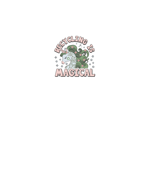 Recycling is magical model negru pe tricou