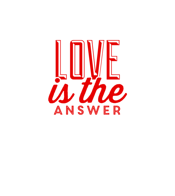 love in answer model negru pe tricou