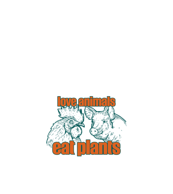 love animals model alb pe tricou