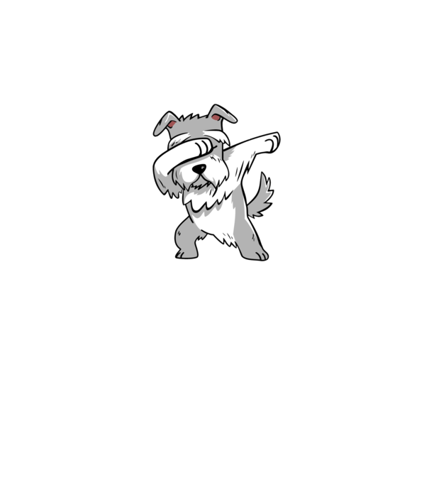 Schnauzer DAB model alb pe tricou