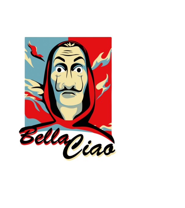 obey bella ciao model albastru deschis pe tricou