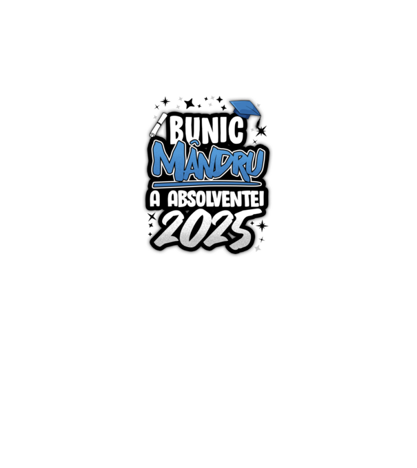 Bunic MÂNDRU a absolventei model alb pe tricou