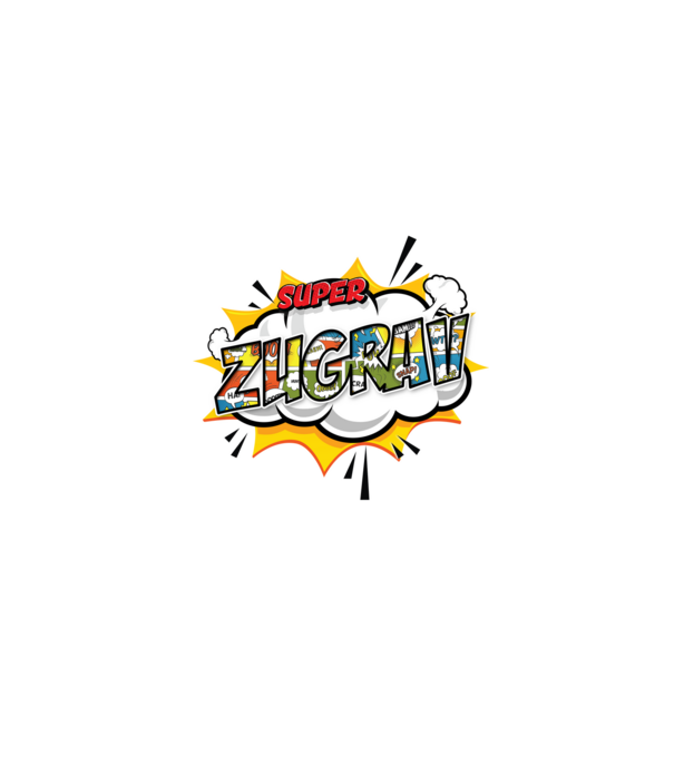 Super Zugrav model alb pe tricou