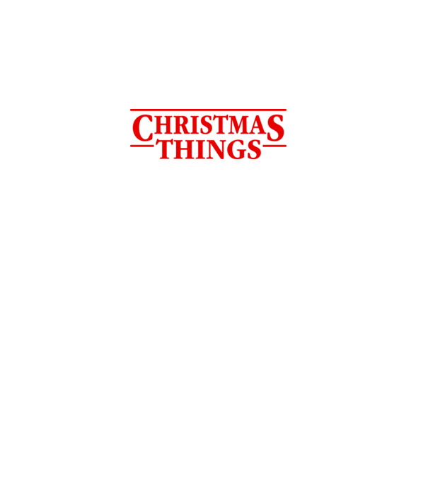 Christmas Things model negru pe tricou