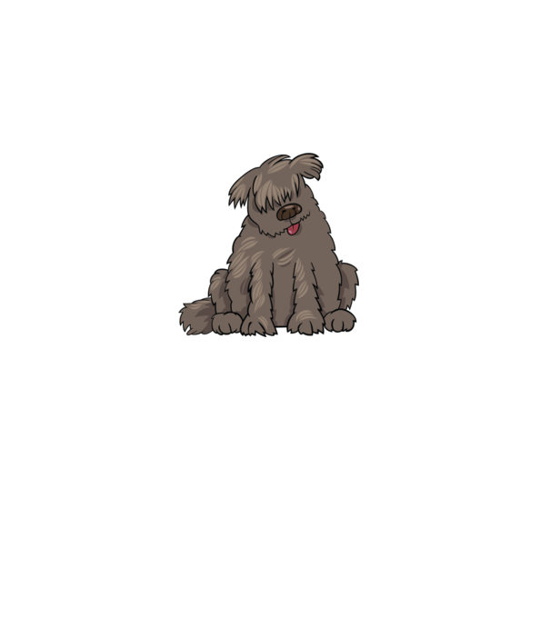 Dog silhouette model gri pe tricou