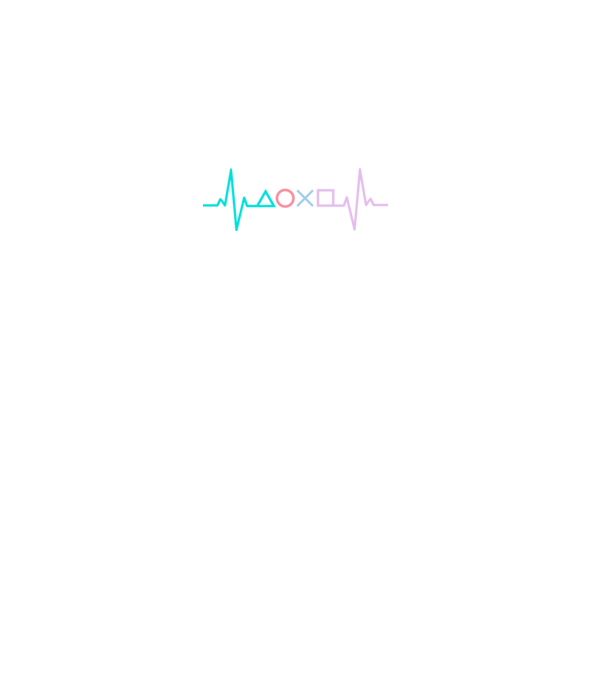Playstation Symbols EKG model negru pe tricou
