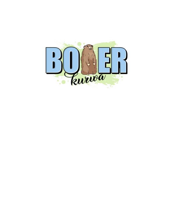 Bober Kurwa model alb pe tricou