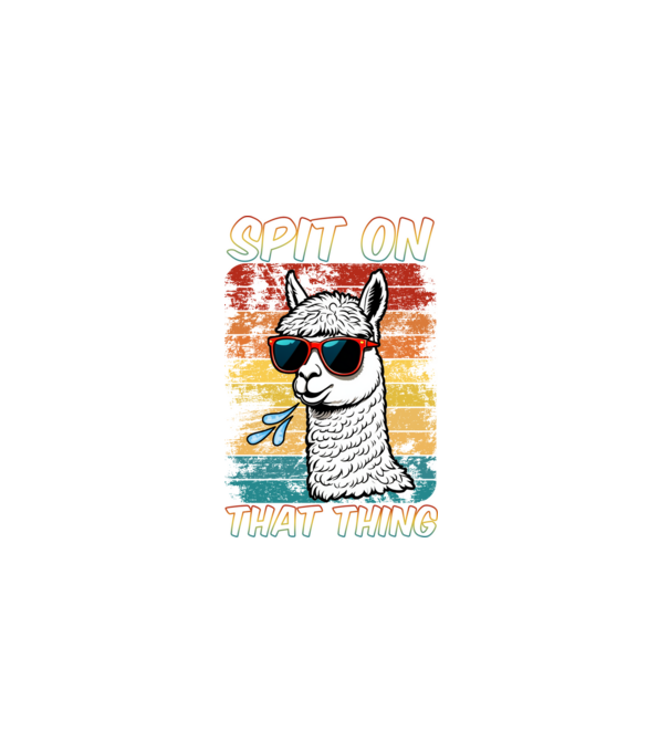 Spit on that thing llama rainbow Hawk Tuah model negru pe tricou
