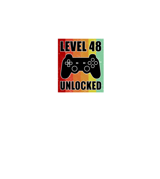 level 48 unlocked retro gamer model negru pe tricou