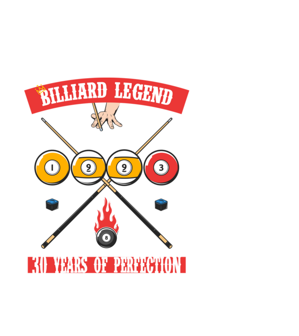 Billiard legend born in 1993 model alb pe tricou