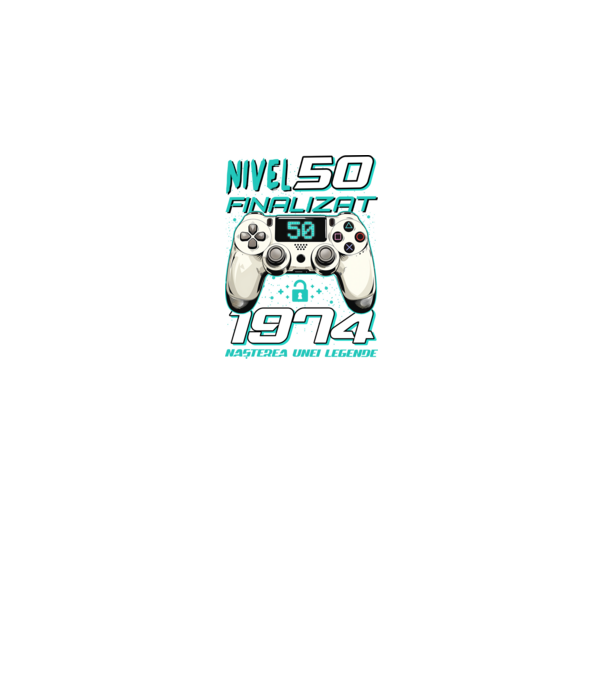 Nivel finalizat 50 1975 model negru pe tricou
