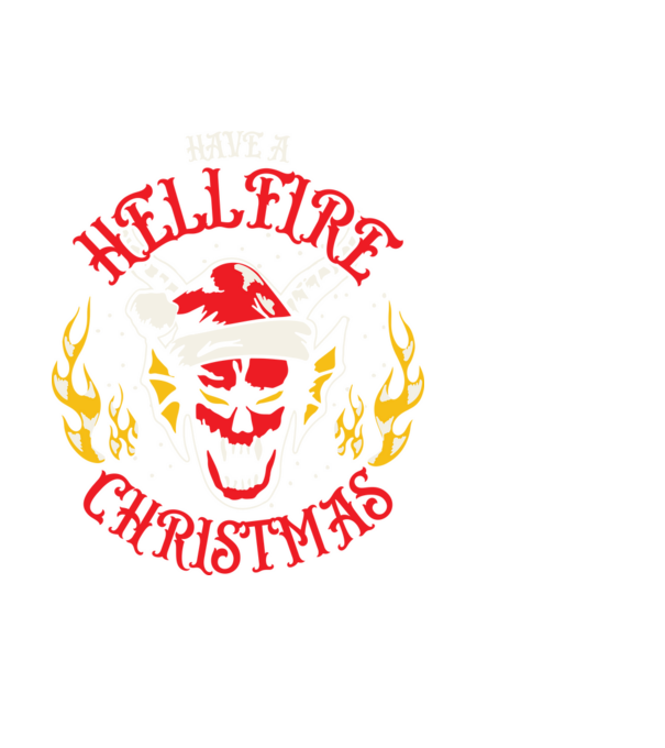 Hellfire Christmas model negru pe tricou