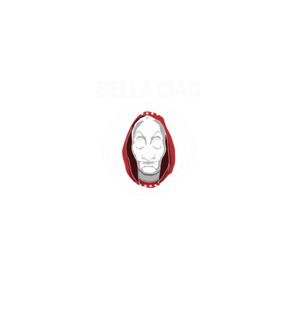 bella ciao stroke white model negru pe tricou