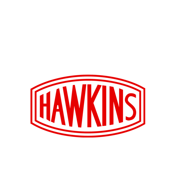 hawkins stranger things model negru pe tricou