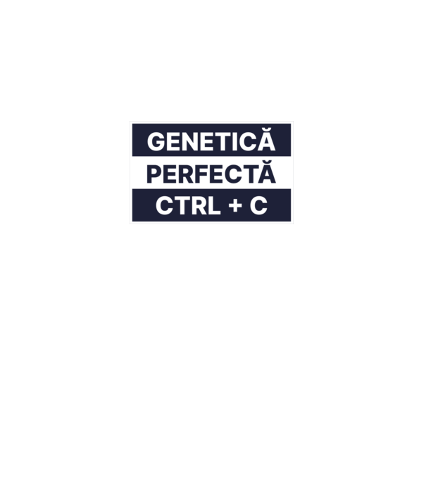 Genetică perfectă CTRL + C model alb pe tricou
