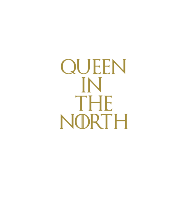 Queen in the North model negru pe tricou