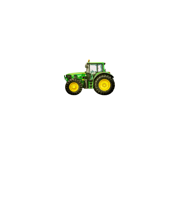 TRACTOR model alb pe tricou