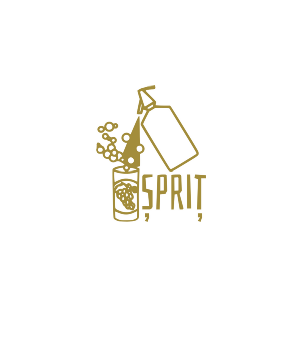 Șpriț model negru pe tricou