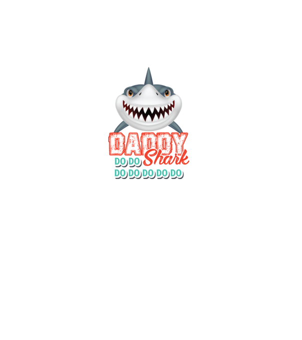 Daddy shark model alb pe tricou