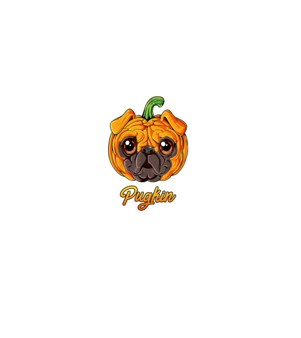 Pugkin model negru pe tricou