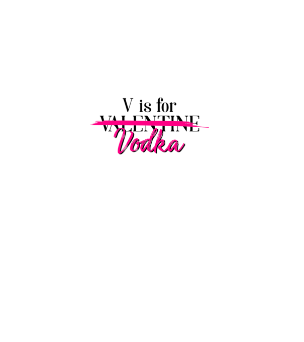 V for Vodka model alb pe tricou