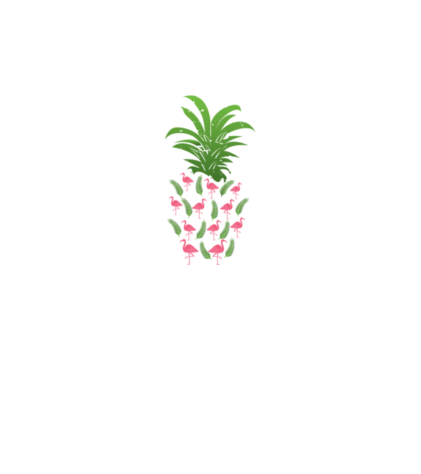Flamingo ananas model negru pe tricou