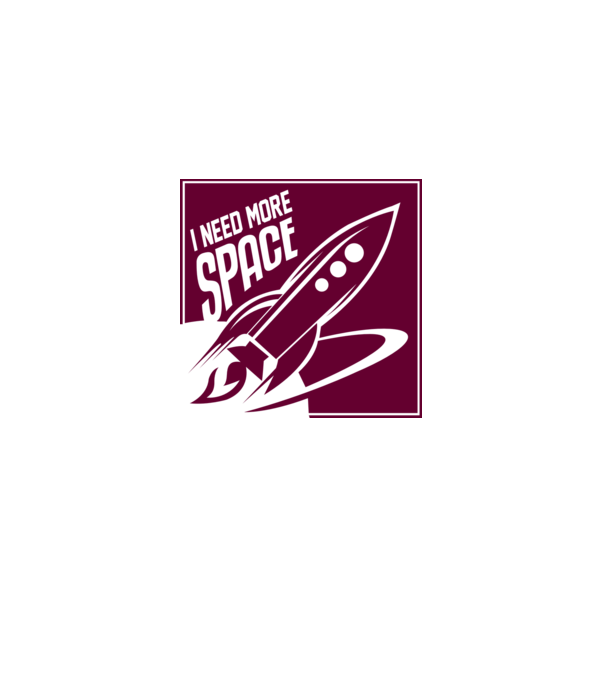 more space model alb pe tricou