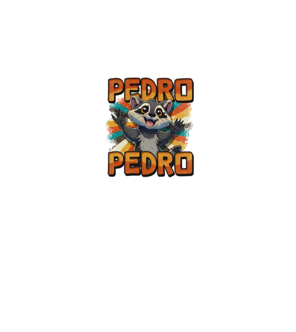 Retro Pedro model negru pe tricou