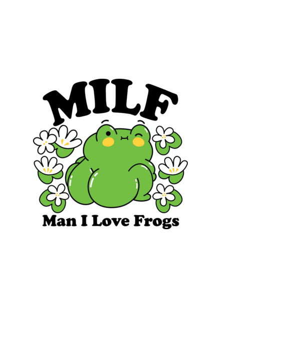 MILF man i love frogs model albastru deschis pe tricou