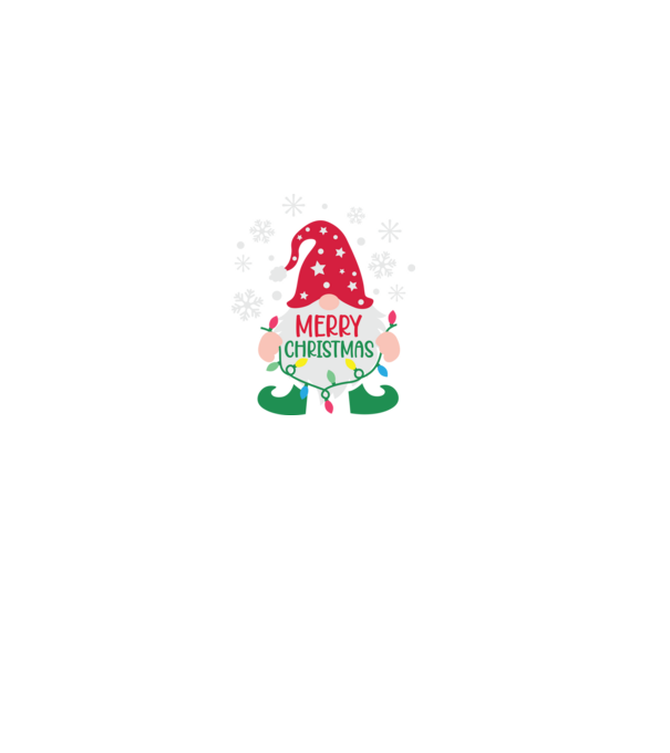 Merry christmas gnome model negru pe tricou