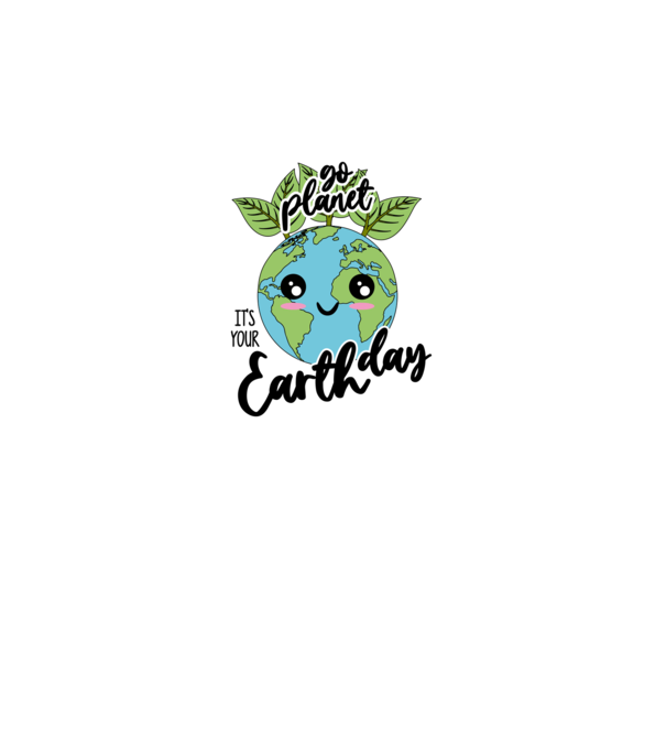 Go planet its your earth day model alb pe tricou