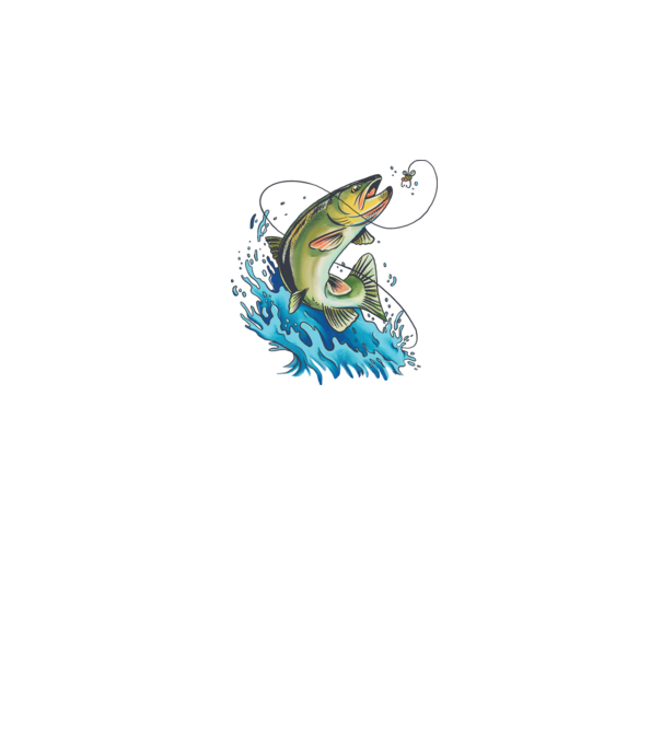 Fish model alb pe tricou