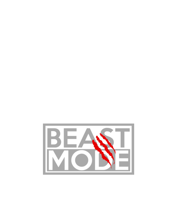 Beast mode model albastru închis pe tricou