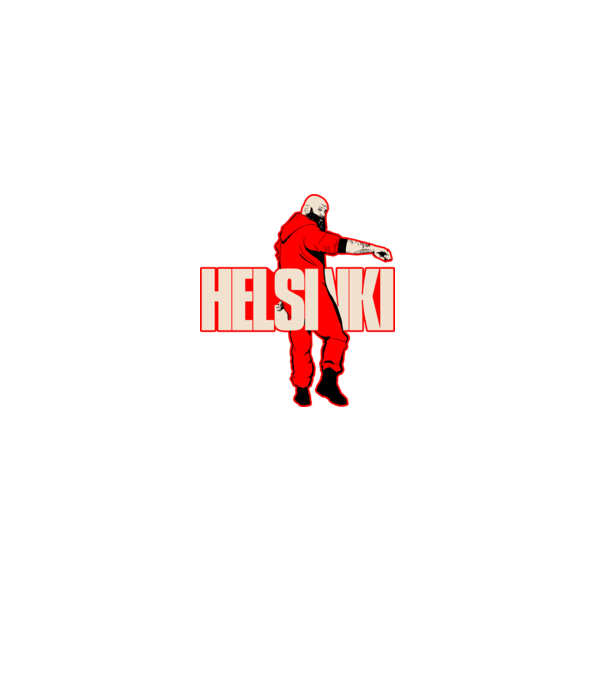 helsinki la casa de papel model negru pe tricou