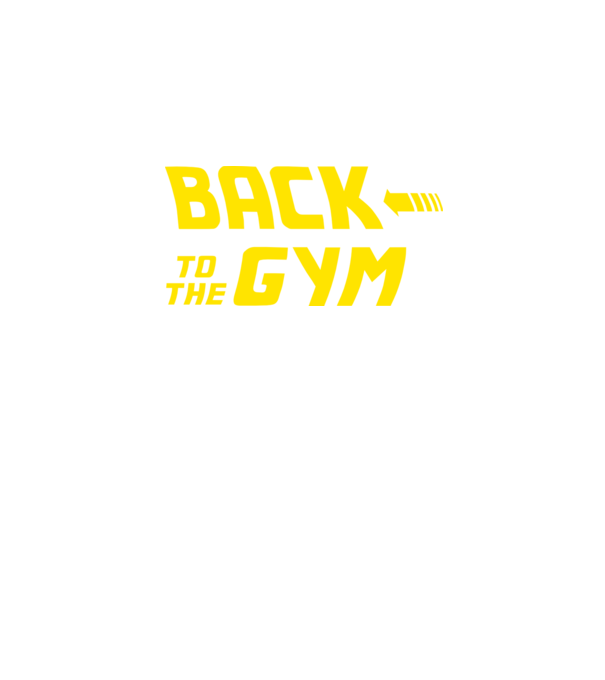 Back to the gym model negru pe tricou