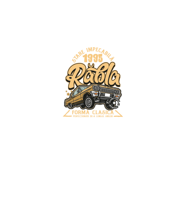 Rablă 1995 model negru pe tricou