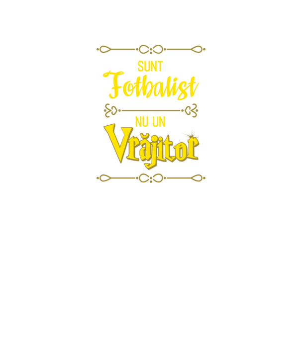 sunt fotbalist, nu un vrăjitor model negru pe tricou