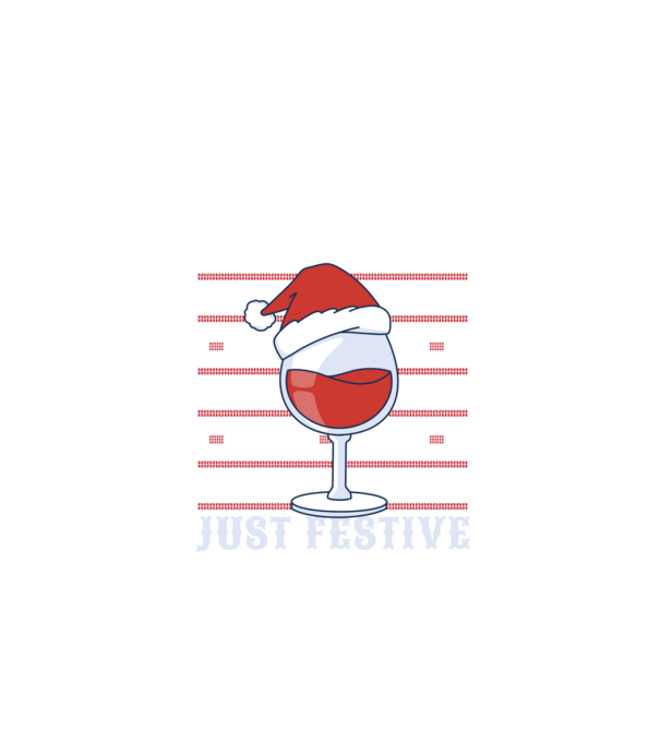 Not drunk just festive ugly sweater model negru pe tricou