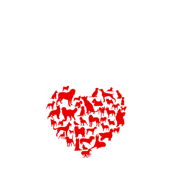 Doggy heart model alb pe tricou