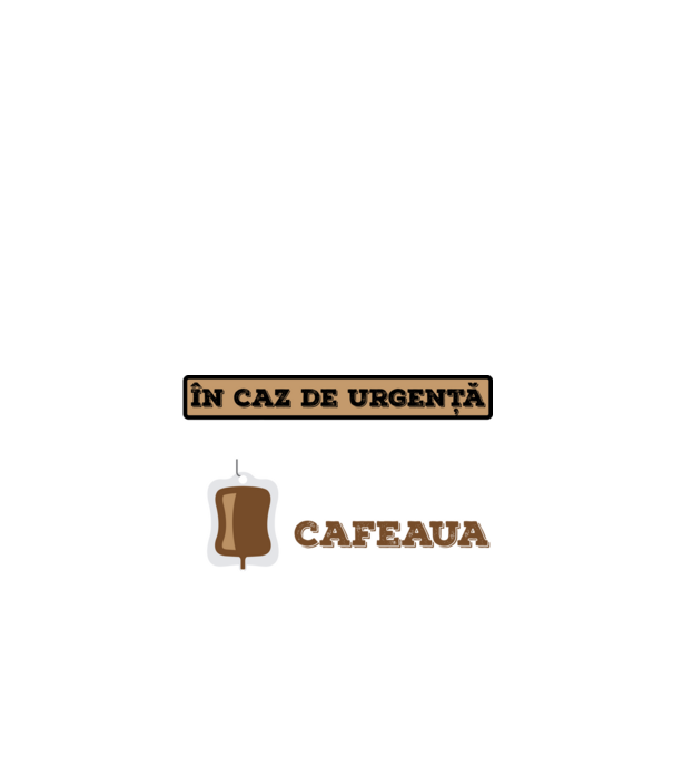 În caz de urgență, grupa mea sanguină este cafeaua model negru pe tricou