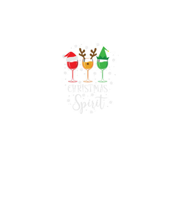 Christmas spirit wine model negru pe tricou