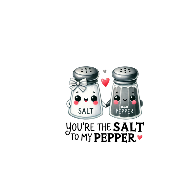 Salt to my Pepper model alb pe tricou