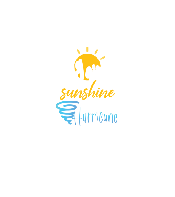 July Girls are Sunshine mixed with a little Hurricane model negru pe tricou