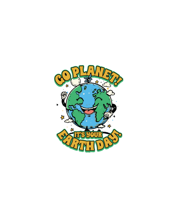 Go planet model alb pe tricou